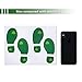 St.particks Day Decorations, Konsait St.Patrick Leprechaun Footprint Floor Decals Removable Shamrock Foot Stickers for Window Walls Saint Patty's Day Party Favors Supplies Decoration(16 Pairs)
