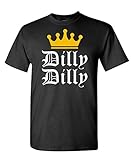 Dilly Dilly - Funny Beer King Light Joke - Mens Cotton T-Shirt, L, Black