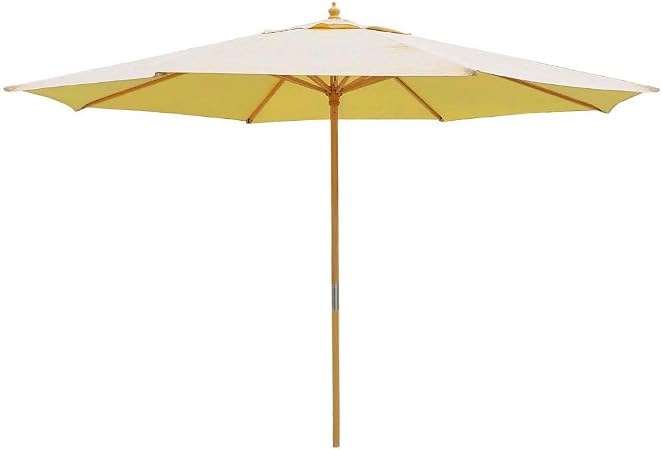 Triprel Inc 13 Feet Outdoor Patio Umbrella Wooden Pole Garden Beach Pool Cafe Market Beige Amazon Ca Patio Lawn Garden