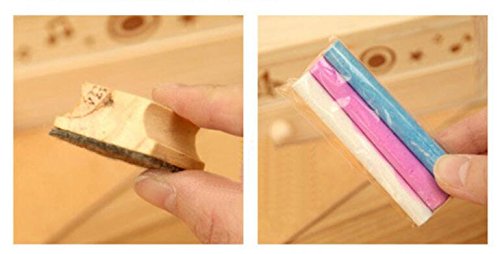Daiweis Multi-function wooden pencil case ,Small Blackboard Pen Case (Including three chalk and one chalk rubbing)