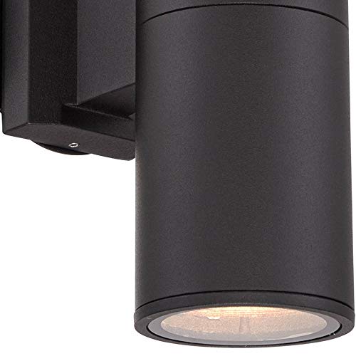 Ellis Modern Outdoor Wall Light Fixture Black 11 3/4" Cylinder Up Down Exterior House Porch Patio - Possini Euro Design - Thumbnail 3