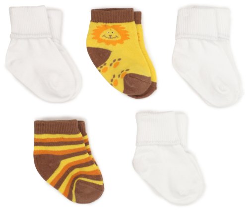 Country Kids Baby-Boys Infant Lion Stripe Sock, Multi 5 pack, 3-12 Months