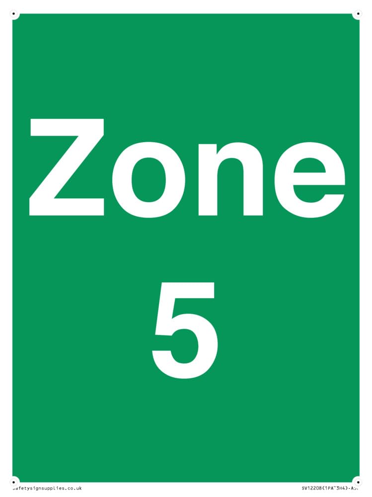 Zone 5 Sign - 150x200mm - A5P