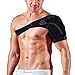 Shoulder Brace - Adjustable Shoulder Compression Sleeve for Shoulder Pain Relief Injury Prevention Frozen Shoulder Rotator Cuff Pain Dislocated AC Joint Labrum Tear - Shoulder Support Fits Right Left