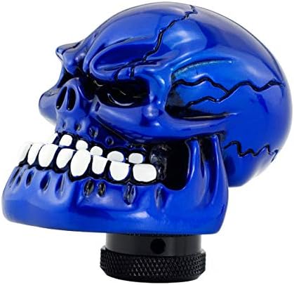 Sivcom Dark Blue Skull Universal Manual Shift Knob Automatic Gear Shifter Stick Shift Handle Shifter Knobs for Car Vehicles