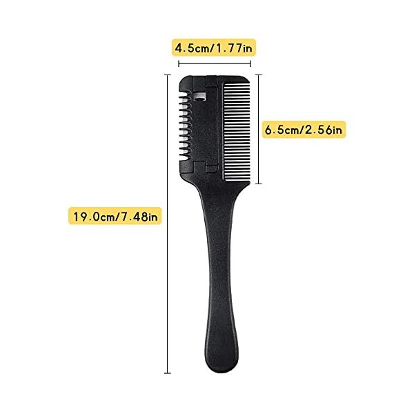 Hair-Razor-Comb-Hair-Cutting-Comb-Double-Side-Hair-Cutter-with-Blades-Hair-Thinning-Comb-for-Men-Women-Hair-Trimmer-Haircut-Scissors-Hair-Cutting-Tool-for-Thin-Thick-Hair-Cutting-and-Styling Hair Razor Comb, Hair Cutting Comb Double Side Hair Cutter with Blades Hair Thinning Comb for Men Women, Hair Trimmer…