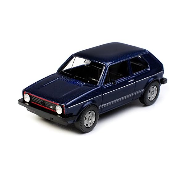 Wiking Volkwagen Golf I GTI Helios Blau Schwarz 1974-1983 H0 1/87 Modell Auto mit individiuellem Wunschkennzeichen – Bild 3