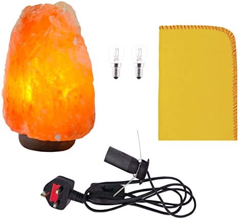Inner Me Health Natural Himalayan Salt Lamp 2 – 4 KG Includes Spare Replacement Bulb, Cleaning Cloth and UK Plug. Donation to Charity Included – Perfect Gift Pack
