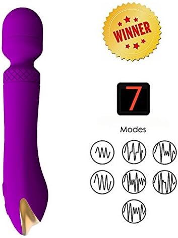 Massager with 7 Speed Modes Powerful Massages 100% Silicone Waterproof USB Rechargeable Handheld Portable Electric Massager Perfect for Back Neck Should