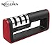 Neuleben Kitchen Knife Sharpener-3-Stage Knife Sharpening Tool Diamond Coated Wheel System for Straight Knives,Ceramic Knives,Scissors,Safe and Easy to Use