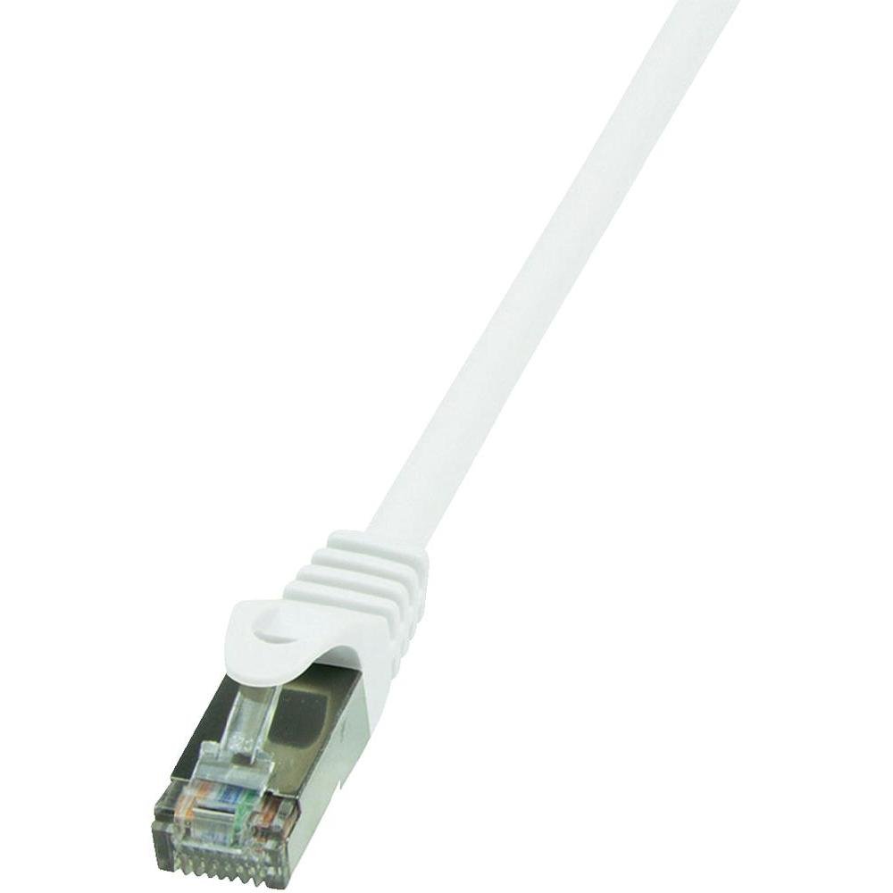 LogiLink CP2081S CAT6 F/UTP EconLine Patch Cable, 7.5 Meter Length, White, White, 7.5 Meter Length