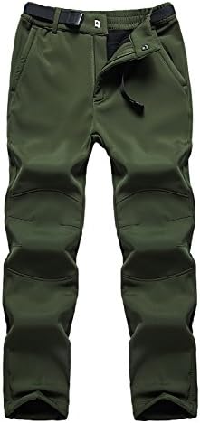 Anlamb Women's Outdoor Waterproof Windproof Fleece Cargo Snow Ski Hiking Pants,US3369W Armygreen M