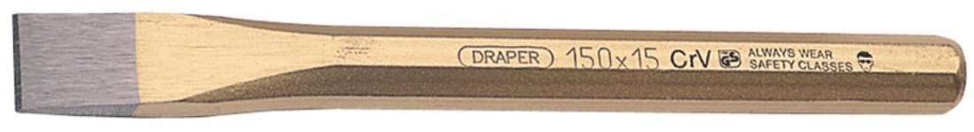 Draper 51554 97 Expert Octagonal Flat Cold Chisel, 15mm x 150mm , Blue