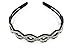 Girls' Bling Rhinestone Criss Cross Shape Headband Crystal Hairband Hairhoop,Pack of 2