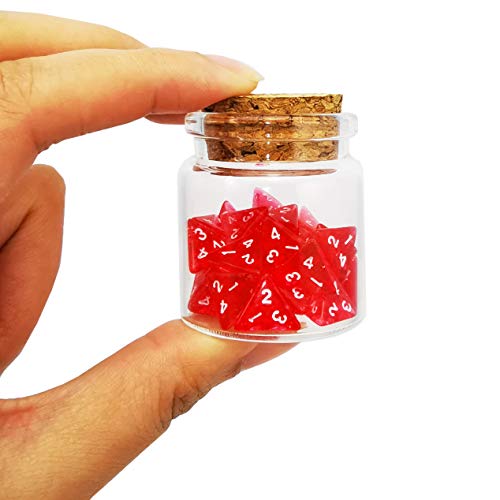 Mini Transparent Red D4 30pcs Healing Potion Bottle