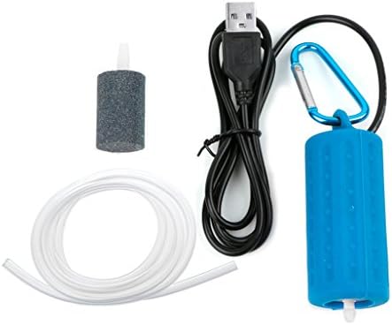 Xumeili Portable Mini USB Aquarium Fish Tank Oxygen Air Pump Mute Energy Save Compressor (Blue)