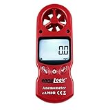 ennoLogic Anemometer eA980R - 8 Parameters: Wind Speed, Wind Chill, Air Temperature, Humidity, Heat Index, Dew Point, Barometric Pressure, Altitude – Digital Weather Meter with Backlight
