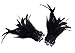 L'VOW Real Nature Feather Cuffs for Game Party Halloween Pack of 2 Black