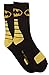 DC Comics Batman Athletic Crew Socks, Black/Gold, men's shoe size 6-12