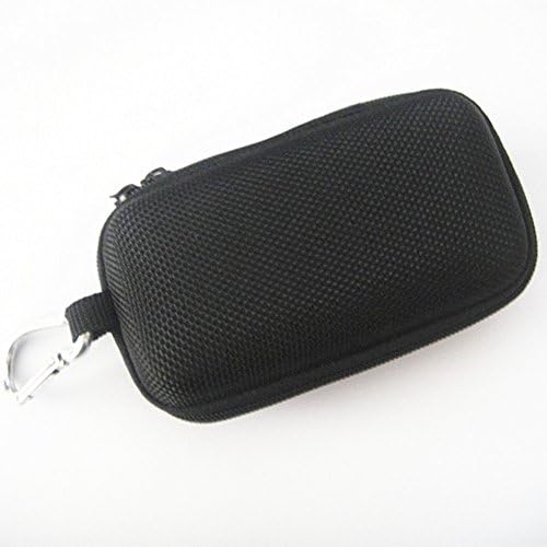 Black Headphone Case, Jminal Shockproof Hard Shell EVA Mini Carrying Travel Case Bag With Carabiner,Mesh Inner Pocket, Wireless Bluetooth Earbuds Usb Charging Cable Storage Bag Coin Purse