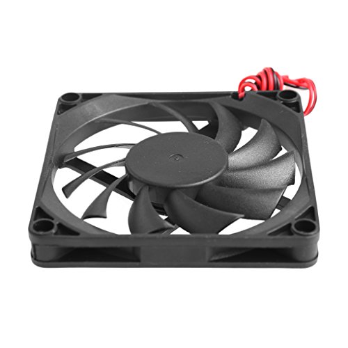 BYNNIX 12V 2-Pin 80x80x10mm PC Computer CPU System Heatsink Brushless Cooling Fan 8010