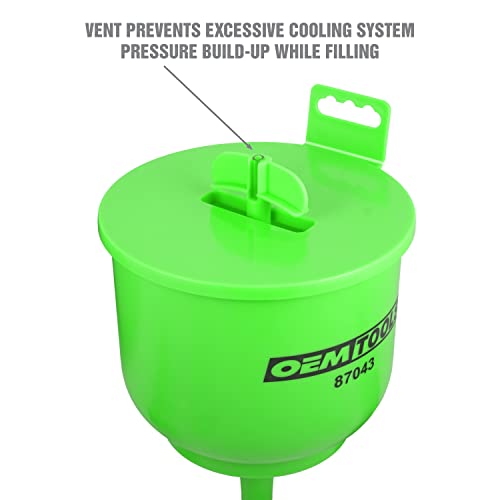 OEMTOOLS 87043 Professional NoSpill Coolant Funnel Kit, Spill Free