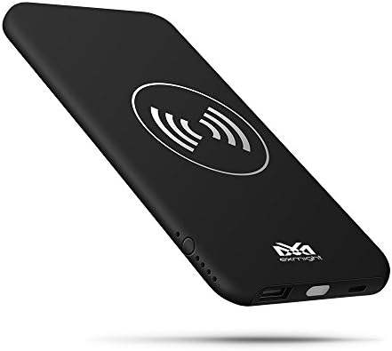 Qi Wireless Charger, Fast Charging Portable Charger, 10000mAh Power Bank, Rubber Case External Battery Charger for iPhone 8/8 Plus/iPhone X,Samsung Galaxy Note8/S8/S7/S7 Edge