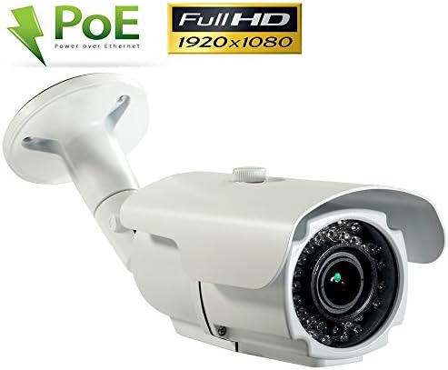 Alptop AT-1012VWP 1080p Outdoor IP Bullet Camera with 30m Night Vision,POE,Two-Way Audio,P2P,Waterproof