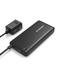 [Certificado por Qualcomm Carga Rápida 3.0] RAVPower 20100 mAh Cargador portátil + qc3.0 Cargador USB (USB C Type C Puerto, QC 3.0 de entrada y salida) para iPhone 7, 7 Plus y más