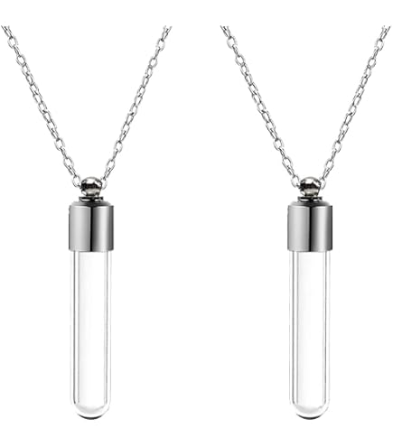 Amazon.com: 2pcs Vial Necklace Glass Vials Mini Glass Bottles