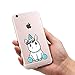 LEMONCOVER for iPhone 8 7 Case,Cute Crystal Pattern Soft TPU Protective Shockproof Slim Clear Design Girly Bumper Cover Case for iPhone 7 8,Unicorn