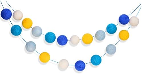 Wool Felt Balls Garland (Blue)