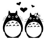 Totoro Love Family Vinyl Decal Sticker|Cars Trucks Vans Walls Laptops Cups|Black|6 X 5.5 In|KCD834