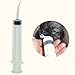 Fencia 4pcs Disposable Dental Irrigation Syringe Hand Pet Feeding Syringe for Birds Dogs with Curved Tip 12CC (10 ml Capacity)
