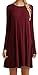 Uncinba Womens Autumn Winter Pure Color Long Sleeve Mini Dress