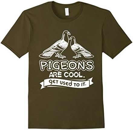 Mens Pigeon Shirt - Pigeon Are Cool T shirts XL Olive