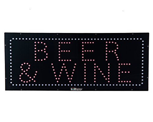 LED Liquor Beer Wine Open Light Sign Super Bright Electric Advertising Display Board for Bar Pub Club Business Shop Store Window Bedroom Decor 13 x 32 inches