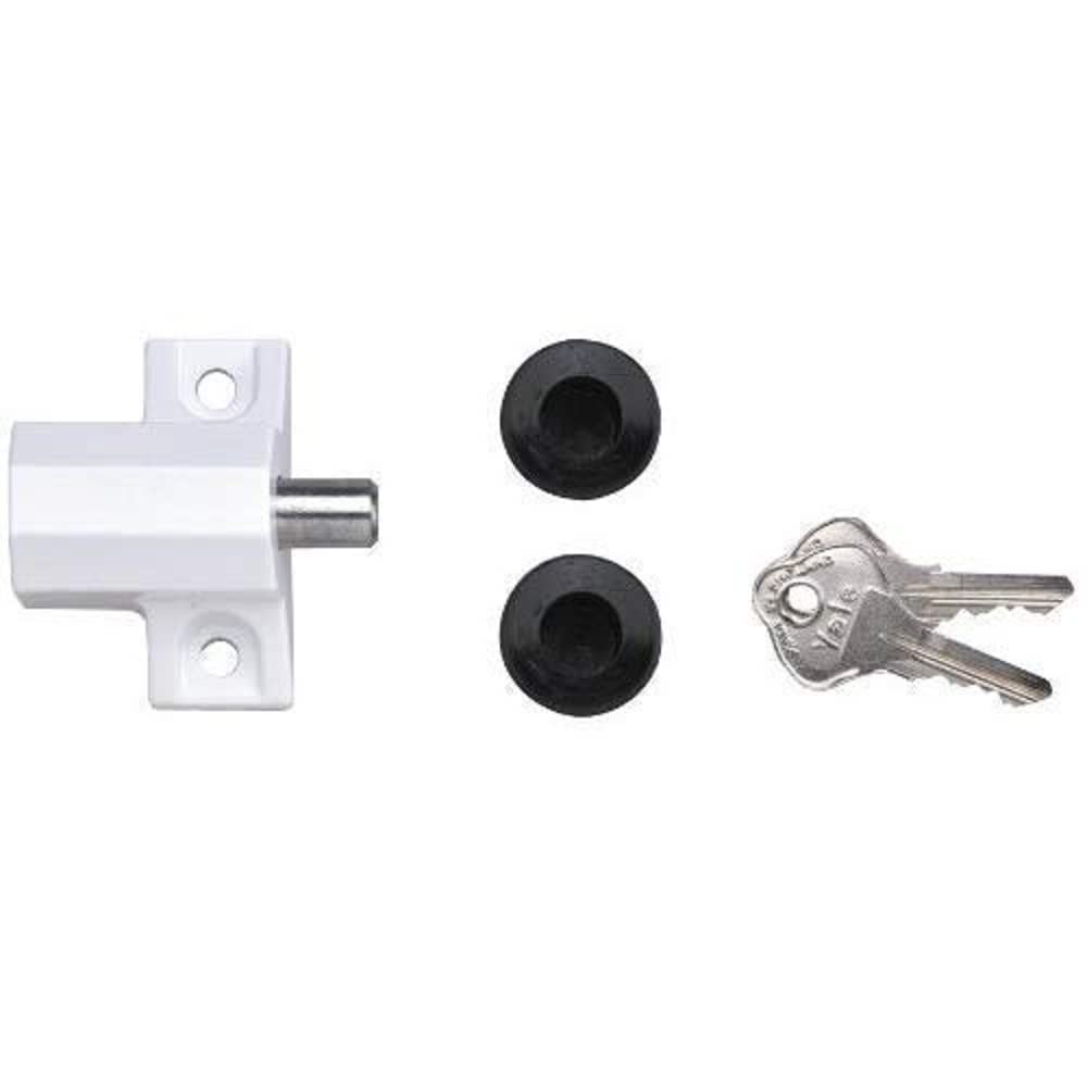 Yale P-114-WE Patio Doorlock, White Finish, Standard Security, Visi Packed, suitable for patio doors