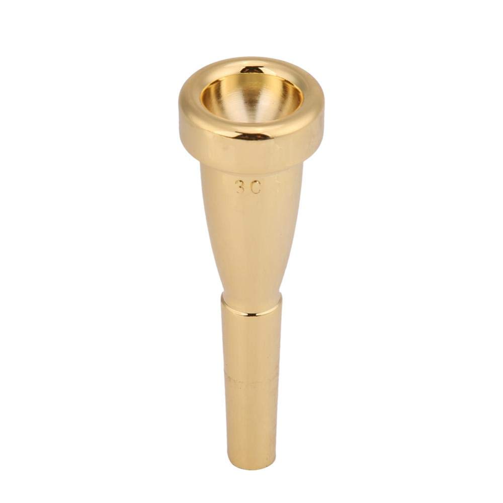 Trumpet Mouthpiece, 3C Trumpet Mouthpiece, Replacement Trumpet Mouthpiece for Music Inrument Accessory 3C Size Replacement for Trumpet Music Inrument (Gold)