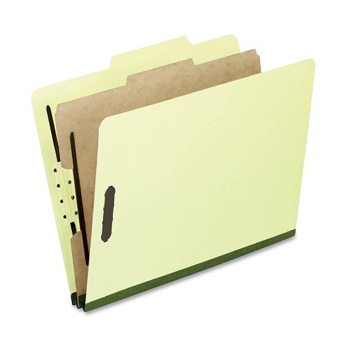 Pendaflex Pressboard Classification Folders, Letter Size, 4-Section, Lt Green, 10 per Box (1157G)