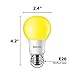 Philips LED 463190 60 Watt Equivalent Yellow A19 LED Bug Light Bulb, 6 Pack, Piece