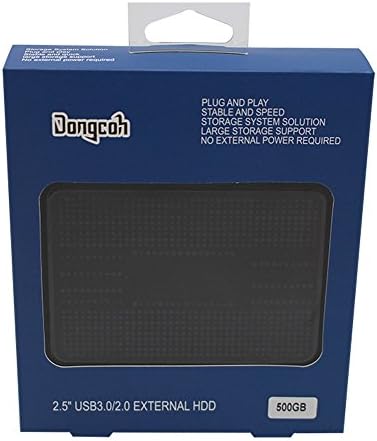 Dongcoh 2.5" External Hard Drive 500gb with USB3.0 Data Storage External HDD for Notebook/Desktop/PS4/Xbox One