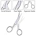 Kovira Eyebrow Scissors and Eye Brow Spoolie Brush for Shaping and Trimming Eyebrows - 3.5 Inch/8.9cm Scissor Overall Length - Japanese Stainless Steel Sharp Blades - Brush for Eyelash Extension