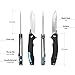 KUBEY Eris KU179 EDC Folding Pocket Knife with 3.4-Inch Drop Point Blade and Carbon Fiber Handle with Titanium Clip for Camping Hunting and Outdoor (Satin/AUS-10)