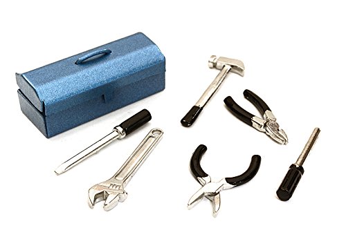 Integy RC Model Hop-ups OBM-1437BLUE Realistic Scale Model Tools & Tool Box 1/10 Size