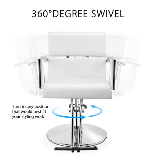 Baasha Purple Salon Chair Hair Stylist Chair With Hydraulic Pump