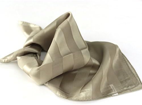 Kkusebo Women's Mini Square Satin Stripe Scarf
