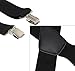 Mens Suspenders Bow Tie Set Black