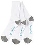 Columbia Mens 3-pk. Athletic Toe Block Crew Socks 10-13 White