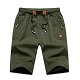 FUNEY Men's Cargo Shorts Elastic Waist Drawstring